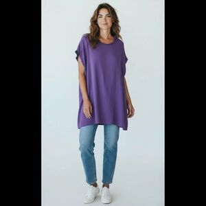 M Made in Italy • Purple Linen Tunic Size XL